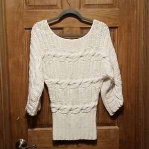 Bebe off-white slouchy sweater